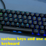 Identify the various keys and use of specific keys on the keyboard