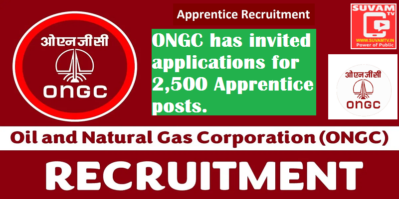 ONGC has invited applications for 2,500 Apprentice posts.