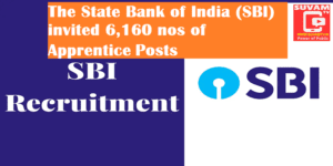 The State Bank of India (SBI) invited 6,160 nos of Apprentice